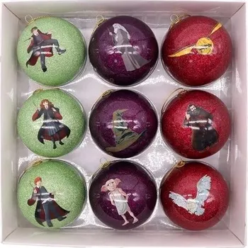 Vánoce KURT ADLER Harry Potter Sada ozdob, 9 kusů