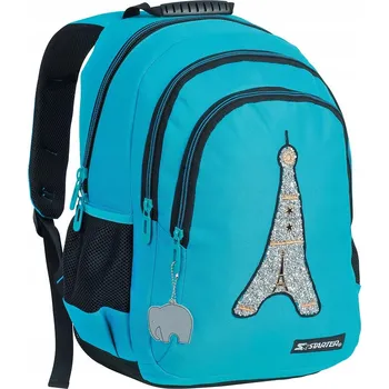 Vícekomorový Školní batoh Starter v odstínech šedé a stříbrné