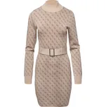 Dámské Šaty GUESS LISE 4G LS BELTED DRESS SWTR W4BK43Z37K0-F1FP – Hnědá M