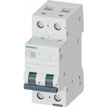 vypínač JIŠTIČ NADPROUDOVÝ BEZPEČNOSTNÍ C10A 2P 6kA SIEMENS IP20 400V 5SL6210-7
