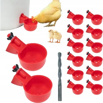 Pro ptáka 14X AUTOMATICKÁ NAPÁJEČKA DO VĚDRA PRO DRŮBEŽ, SLEPICE, KACHNY