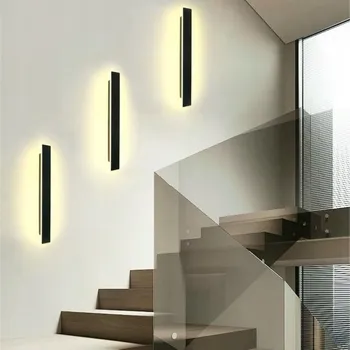 Nástěnné svítidlo Nástěnné svítidlo Homkel černé, integrovaný LED zdroj 30 W