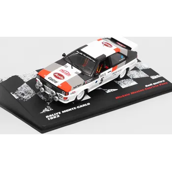 autíčko DeAgostini Audi Quattro Rallye Monte Carlo 1982 M.Mouton/F.Pons 1:43 - Rallye automobily polský časopis s modelem #61 Audi Quattro Rallye - kovový model