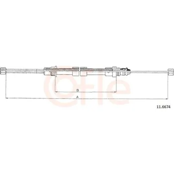 Auto-moto Tažné lanko, parkovací brzda COFLE (11.6674)