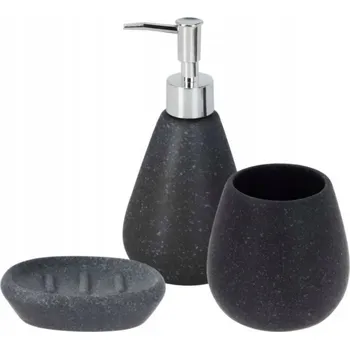 Dávkovač mýdla Sada koupelnových doplňků Bathroom Solutions 3dílná šedá