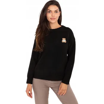 Dámský svetr Dámský svetr stylový pohodlný klasický s nášivkou medvídka