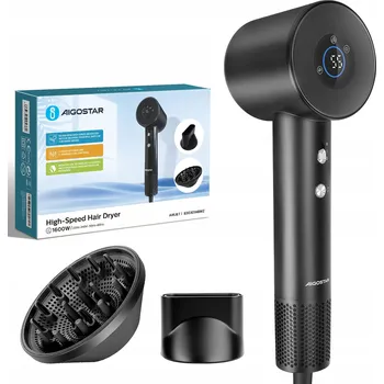 Fén Výkonný fén na vlasy Aigostar s ionizací 1600W a displejem teploty
