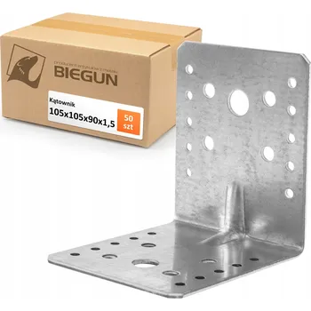 Úhloměr 50x TESAŘSKÝ ÚHELNÍK 105x105x90x1,5 SPOJOVACÍ PRVEK PRO DŘEVO