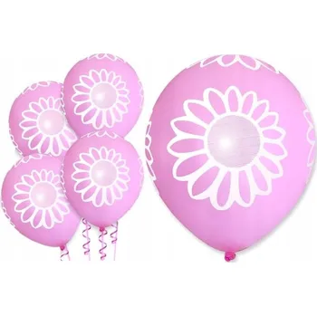 Balónek Pastelové růžové balónky se žlutými puntíky 30cm 5ks