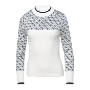 Dámské oblečení Dámský Svetr GUESS LS MOCK NECK AUBREY 4G SWTR W5BR24Z3JD2-F0YU – Šedá L