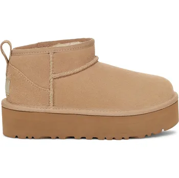 Dámská zimní obuv Dětské Zimní boty UGG K CLASSIC ULTRA MINI PLATFORM 1157791K-SAN – Béžová 35