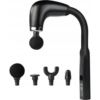 Masážní přístroj MASÁŽNÍ PŘÍSTROJ PISTOLE NA ZÁDA S DLOUHOU RUKOJETÍ, 4 NÁSTAVCE, 2000MAH, RELAXACE