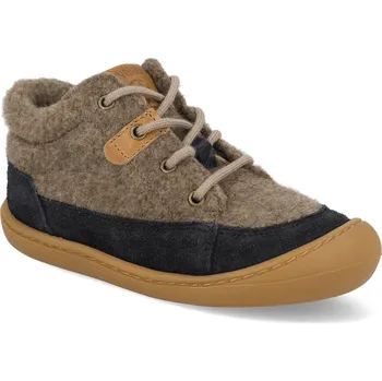 Dívčí zimní obuv Barefoot dětské zimní boty Develab - Firststep Sft Shoe Laces Blue Combi modré Velikost: 26