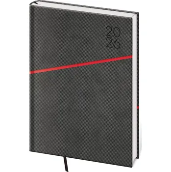 Diář Denní diář A5 Grife šedo/červený