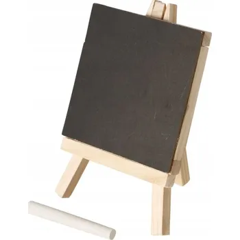 Obraz MINI KŘÍDOVÁ TABULE NA VZKAZY ČERNÁ MDF CHALKY 10X8,5X15 CM