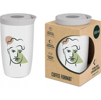 Termohrnek Coffee Format Termohrnek, Bílý s motivem obličeje 350 ml