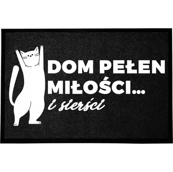 VSTUPNÍ ROHOŽKA MONOCHROM 40X60 ČERNÁ MÓDNÍ DÁREK POTISK DEKORACE