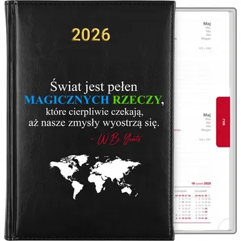 Kalendář Knižkový kalendář 2026 A5 černý
