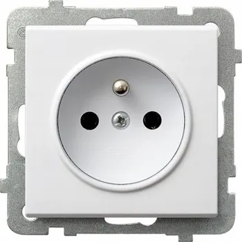 Elektrická zásuvka Ospel Sonata zásuvka jednoduchá s uzemněním bílá