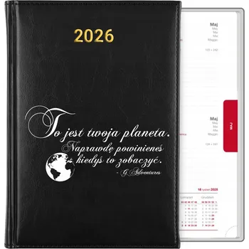 Kalendář Knižkový kalendář 2026 A5 černý