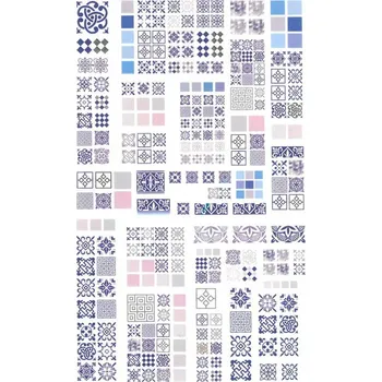 Samolepky na nehty – tenké samolepicí ozdoby, vzory, ornamenty F034