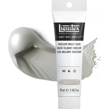 Vodová barva Akrylová barva Liquitex Heavy Body - Iridescent Bright Silver