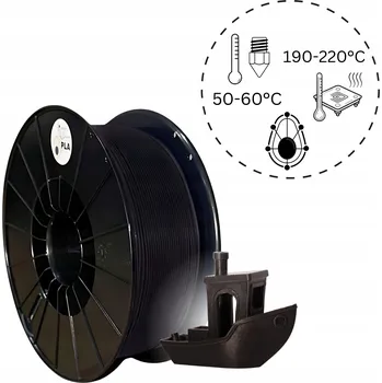 3D tisk PLA filament Nanocaddo 1,75 mm 1000 g černý