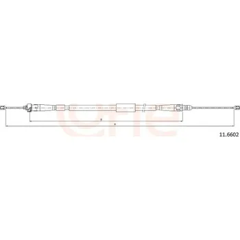 Lanko parkovací brzdy Tažné lanko, parkovací brzda COFLE (11.6602)