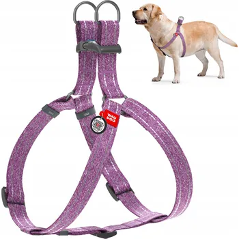 Postroj pro psa Postroj pro psa z bavlny fialový velikost M