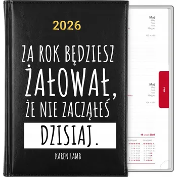 Kalendář Knižkový kalendář 2026 A5 černý