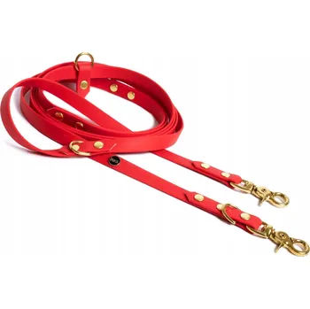 Vodítko pro psa Vodítko BURA BioThane oboustranné - 3m/16mm ČERVENÉ ML voděodolné