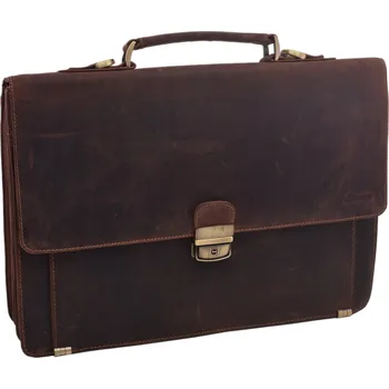 Pánská aktovka Kožená aktovka MERCUCIO tmavěhnědá 250108