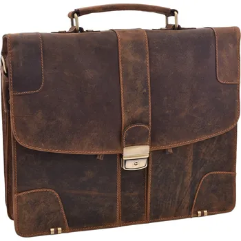 Pánská aktovka Kožená aktovka MERCUCIO tmavěhnědá 250105