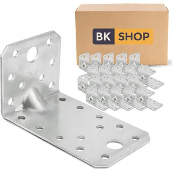 Tesařské kování Stavební úhelník montážní tesařský s prolisem 90x50x55x2 20 KS