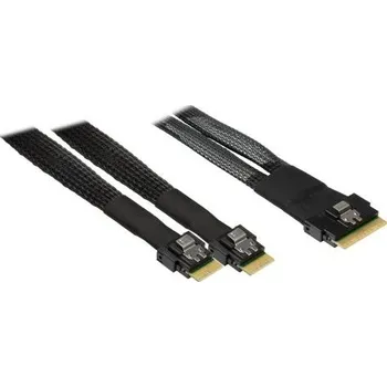 Kabel do PC INTER-TECH kabel (SFF-8654 8i) Slim SAS na 2x (SFF-8654 4i) Slim SAS, 0,7m 88885662