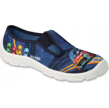 Chlapecké bačkory Befado dětské papuče s gumou modré, velikost 35