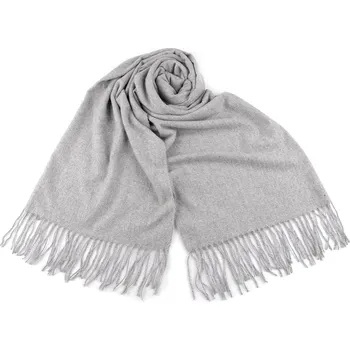 Šála Šátek / šála / pléd s třásněmi 70x190 cm Varianta: 4 šedá světlá, Balení: 1 ks