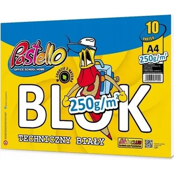 Technický blok A4 Pastello bílý 170g, 10 listů