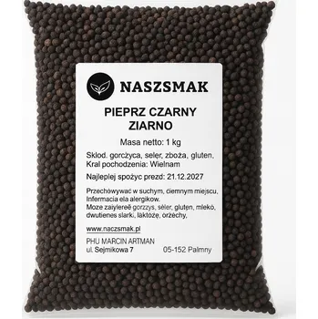 Koření Naše Chuť Pepř černý celý 1000 g