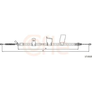 Lanko parkovací brzdy Tažné lanko, parkovací brzda COFLE (17.0325)