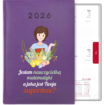 Kalendář Knihový kalendář 2026 A5 fialový