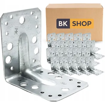 Tesařské kování Montážní úhelník tesařský s prolisem 100x100x80x2,5, 20 ks