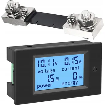 LICZNIK MOCY MIERNIK NAPIĘCIA PRĄDU WATTMETR AMPÉRMETR DC 100A PANELOVÝ