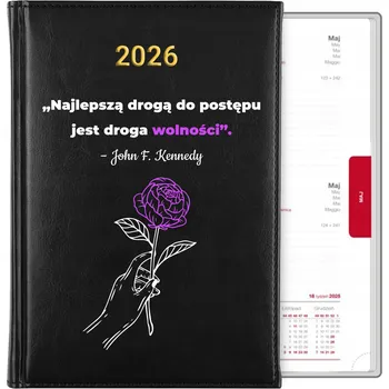 Kalendář Knižkový kalendář 2026 A5 černý