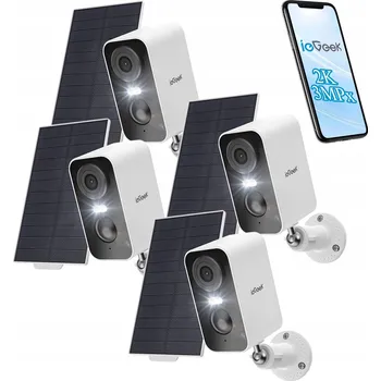 IP kamera EXTERNÍ SOLÁRNÍ BEZDRÁTOVÁ WIFI IP KAMERA 2K 3MPX ZOOM MIKROFON 24ks