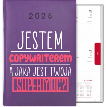Kalendář Knihový kalendář 2026 A5 fialový