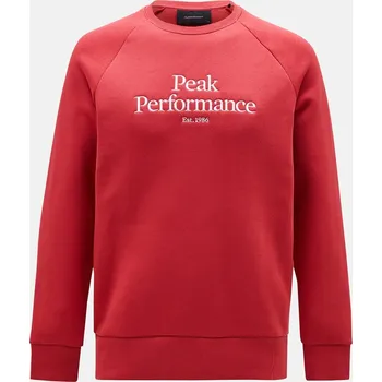 Pánská mikina Pánská Mikina PEAK PERFORMANCE M ORIGINAL CREW G77755390_5CM – Vínová XL
