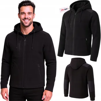 Pracovní obuv Fleecová PRACOVNÍ Mikina fleecová Pracovní BOZP Ochranná TEPLÁ SILNÁ ČERNÁ