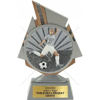 Figurka Hnědá 3D soška / figurka Fotbalový míč 17 cm + ŠTÍTEK