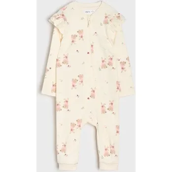 Dupačky Sinsay - Overálek s ozdobnou volánkou - krémová - 5645R-01X - 5645R-01X-68